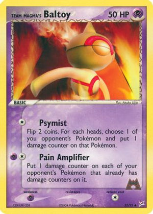 Team Magma's Baltoy 32/95 - Team Magma vs Team Aqua Reverse Holofoil - Poke-Collect