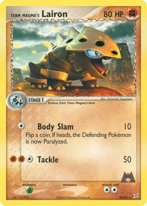 Team Magma's Lairon 20/95 - Team Magma vs Team Aqua Reverse Holofoil - Poke-Collect