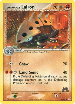 Team Magma's Lairon 36/95 - Team Magma vs Team Aqua Reverse Holofoil - Poke-Collect