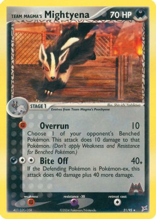 Team Magma's Mightyena 21/95 - Team Magma vs Team Aqua Reverse Holofoil - Poke-Collect