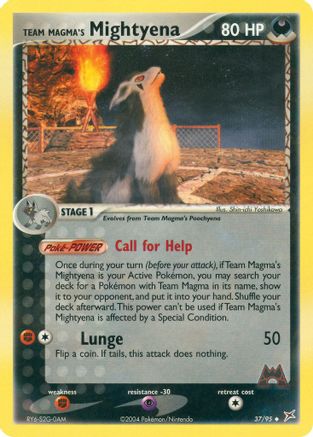 Team Magma's Mightyena 37/95 - Team Magma vs Team Aqua Reverse Holofoil - Poke-Collect