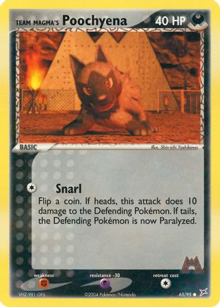 Team Magma's Poochyena 65/95 - Team Magma vs Team Aqua Reverse Holofoil - Poke-Collect