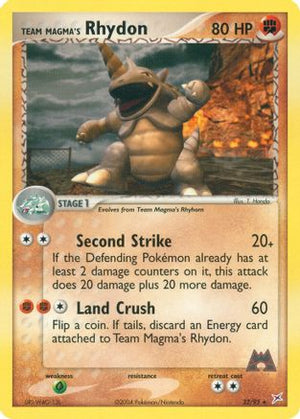 Team Magma's Rhydon 22/95 - Team Magma vs Team Aqua Reverse Holofoil - Poke-Collect
