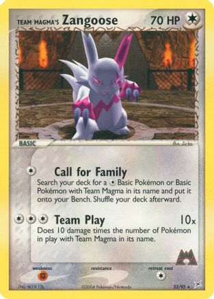 Team Magma's Zangoose 23/95 - Team Magma vs Team Aqua - Poke-Collect