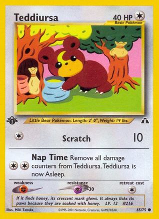 Teddiursa 65/75 - Neo Discovery 1st Edition - Poke-Collect