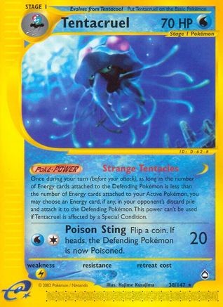 Tentacruel 38/147 - Aquapolis Reverse Holofoil - Poke-Collect