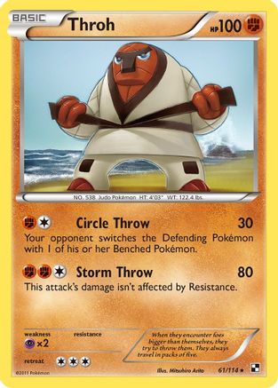 Throh 61/114 - Black & White Reverse Holofoil - Poke-Collect