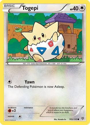 Togepi 102/135 - Plasma Storm - Poke-Collect