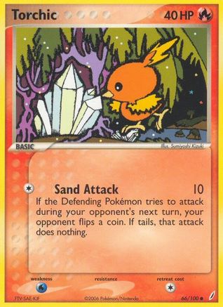 Torchic 66/100 - Crystal Guardians Reverse Holofoil - Poke-Collect