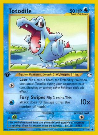 Totodile 81/111 - Neo Genesis 1st Edition - Poke-Collect