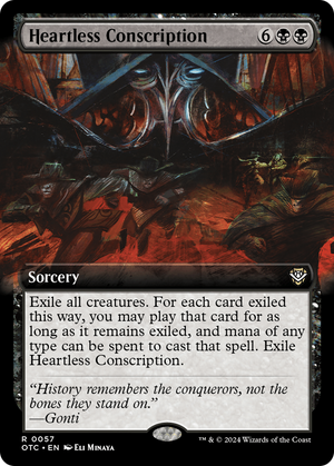 Heartless Conscription (OTC-057) - Outlaws of Thunder Junction Commander: (Extended Art) - Poke-Collect