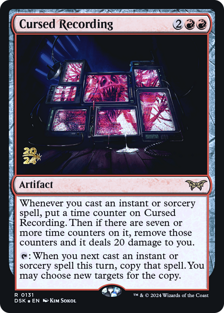 Cursed Recording (PRE-131) - Duskmourn: House of Horror Promos Foil - Poke-Collect