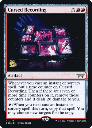 Cursed Recording (PRE-131) - Duskmourn: House of Horror Promos Foil - Poke-Collect