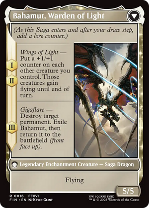 Dion, Bahamut's Dominant // Bahamut, Warden of Light (FIN-016) - FINAL FANTASY: (enchantment) Foil - Poke-Collect