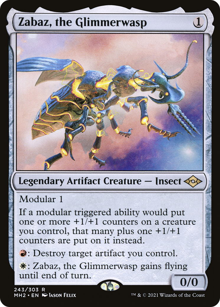 Zabaz, the Glimmerwasp (MH2-243) - Modern Horizons 2 Foil - Poke-Collect