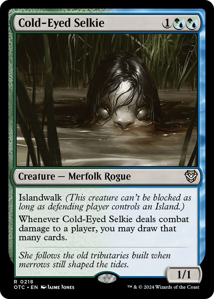 Cold-Eyed Selkie (OTC-218) - Outlaws of Thunder Junction Commander - Poke-Collect
