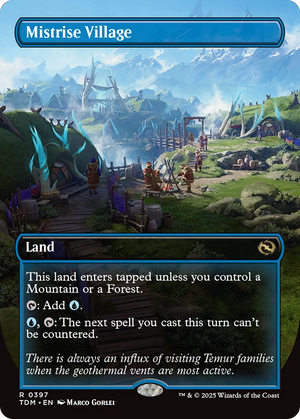 Mistrise Village (TDM-397) - Tarkir: Dragonstorm (Borderless) - Poke-Collect