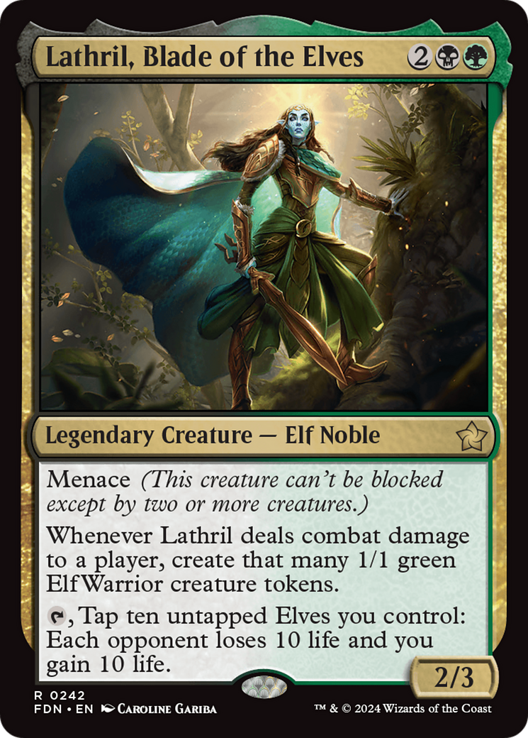 Lathril, Blade of the Elves (FDN-242) - Foundations Foil - Poke-Collect