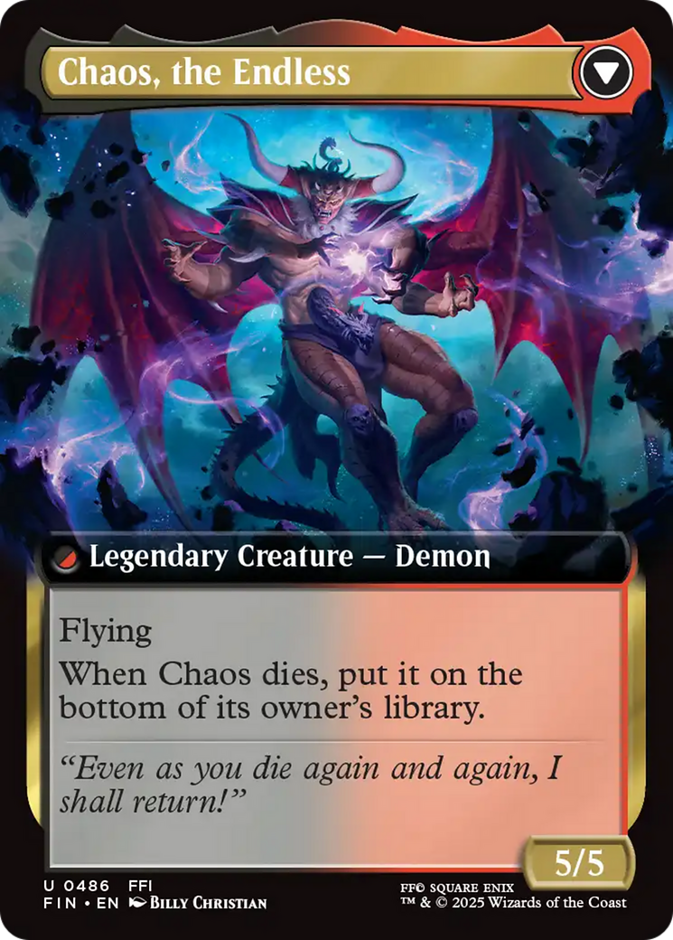 Garland, Knight of Cornelia // Chaos, the Endless (FIN-486) - FINAL FANTASY: (Extended Art) Foil - Poke-Collect