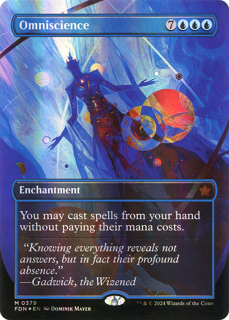 Omniscience (FDN-379) - Foundations (Borderless) Foil - Poke-Collect