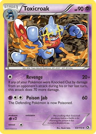 Toxicroak 63/113 - Legendary Treasures - Poke-Collect