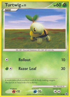 Turtwig 77/100 - Majestic Dawn Reverse Holofoil - Poke-Collect
