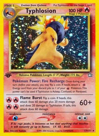 Typhlosion 17/111 - Neo Genesis Unlimited Holofoil - Poke-Collect