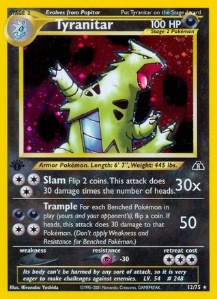 Tyranitar 12/75 - Neo Discovery 1st Edition Holofoil - Poke-Collect