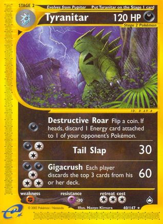 Tyranitar 40/147 - Aquapolis - Poke-Collect