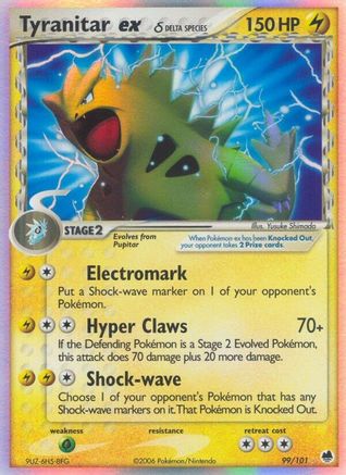 Tyranitar ex δ 99/101 - Dragon Frontiers Holofoil - Poke-Collect