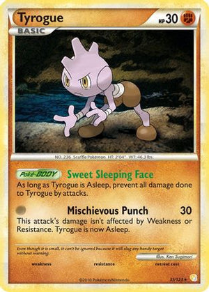Tyrogue 33/123 - HeartGold & SoulSilver Reverse Holofoil - Poke-Collect