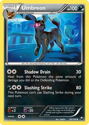 Umbreon 60/108 - Dark Explorers Reverse Holofoil - Poke-Collect
