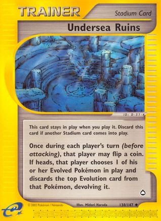 Undersea Ruins 138/147 - Aquapolis Reverse Holofoil - Poke-Collect