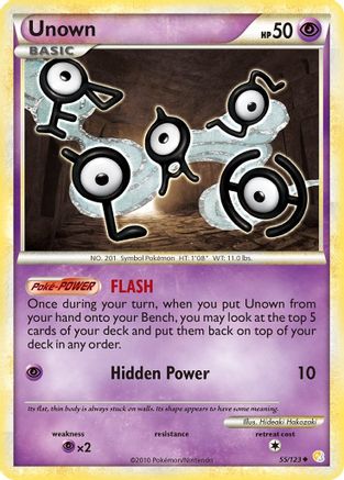 Unown 55/123 - HeartGold & SoulSilver Reverse Holofoil - Poke-Collect