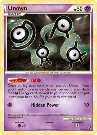 Unown 40/90 - HSUndaunted Reverse Holofoil - Poke-Collect