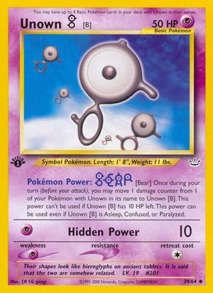 Unown [B] 39/64 - Neo Revelation 1st Edition - Poke-Collect