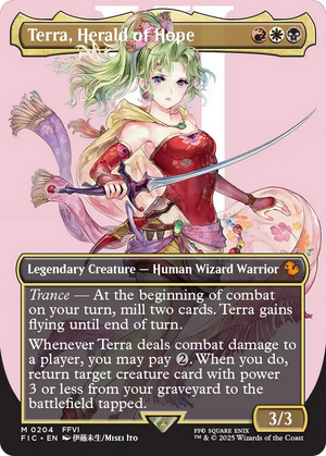 Terra, Herald of Hope (Borderless) (FIC-204) - Commander: FINAL FANTASY (Borderless) Foil - Poke-Collect
