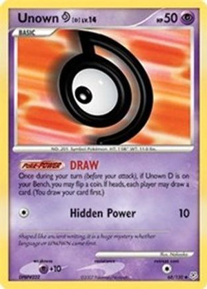 Unown D 68/130 - Diamond & Pearl Reverse Holofoil - Poke-Collect