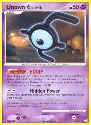 Unown E 65/123 - Mysterious Treasures - Poke-Collect