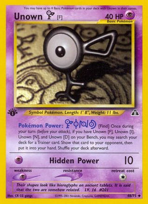Unown [F] 48/75 - Neo Discovery Unlimited - Poke-Collect