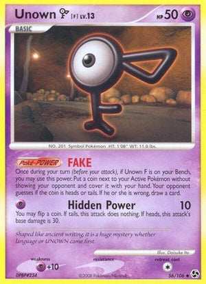Unown F 56/106 - Great Encounters Reverse Holofoil - Poke-Collect