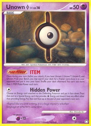 Unown I 37/123 - Mysterious Treasures Reverse Holofoil - Poke-Collect
