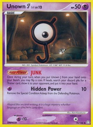 Unown J 76/146 - Legends Awakened Reverse Holofoil - Poke-Collect