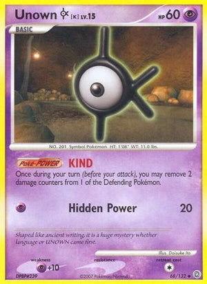 Unown K 68/132 - Secret Wonders - Poke-Collect