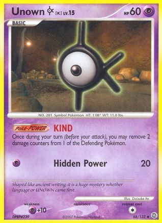 Unown K 68/132 - Secret Wonders Reverse Holofoil - Poke-Collect