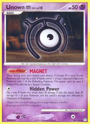 Unown M 66/123 - Mysterious Treasures Reverse Holofoil - Poke-Collect