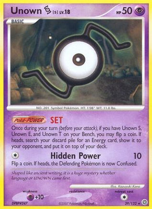 Unown S 39/132 - Secret Wonders Reverse Holofoil - Poke-Collect