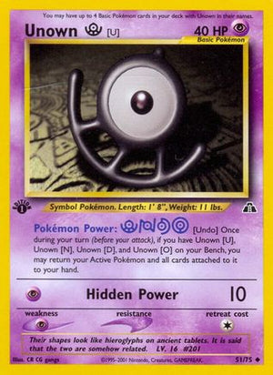 Unown [U] 51/75 - Neo Discovery 1st Edition - Poke-Collect