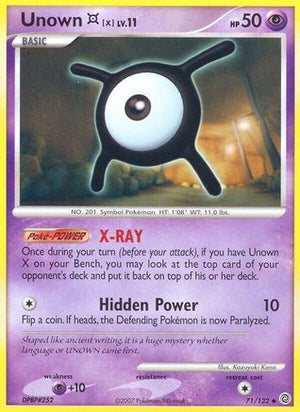 Unown X 71/132 - Secret Wonders - Poke-Collect