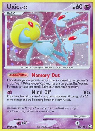 Uxie 18/123 - Mysterious Treasures Holofoil - Poke-Collect